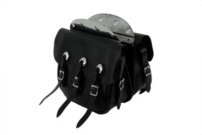 Pac-Kit Replica Black Leather Saddlebag Set - 48-3121