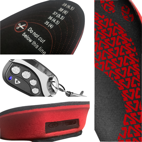 GERBING HEATED CLOTHING 3V Rechargeable Heated Insoles with Remote - Large/XL GER-INS-3V-L-XL