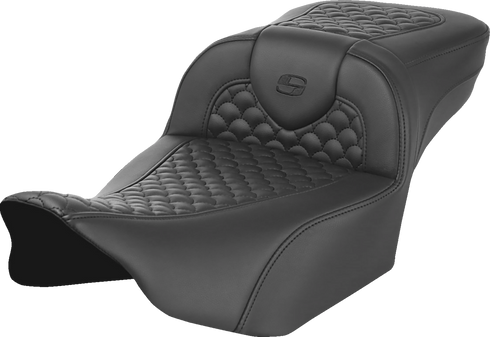 SADDLEMEN Roadsofa™ Seat - Dragon Scale Stitch - w/o Backrest - Extended Reach - FLTR/FLHX '23-'25 823-07-20900