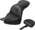 SADDLEMEN RoadSofa™ Seat - with Backrest - Black Stitch - FXBR/S '18-'20 818-31-187BR