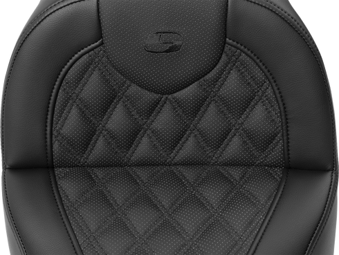 SADDLEMEN Roadsofa™ Seat - with Backrest - Lattice Stitch - FXBR/S '18-'20 818-31-182BR