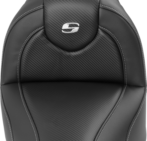 SADDLEMEN Roadsofa™ Seat - with Backrest - Carbon Fiber - FXBR/S '18-'20 818-31-185BR