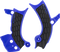 ACERBIS X-Grip Frame Guards - Black/Blue - WR 250/450 F 2985901034