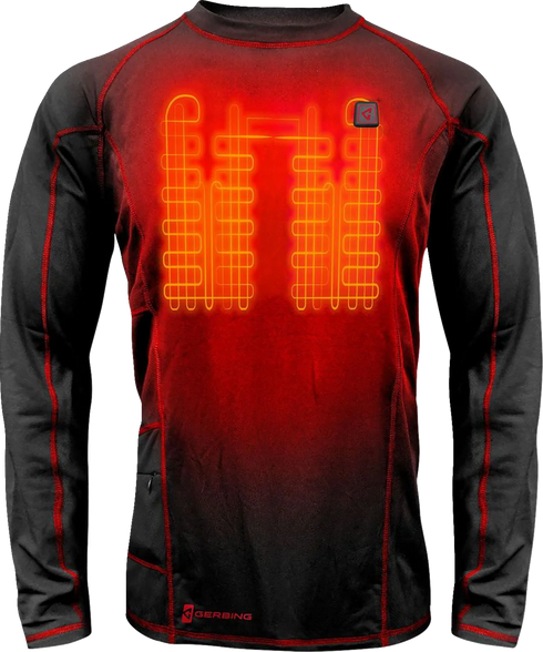 GERBING HEATED CLOTHING 7V Heated Base Layer Shirt - 3XL GER-BLS-7V-M-BLK-3XL