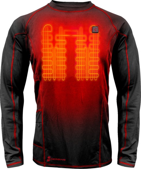 GERBING HEATED CLOTHING 7V Heated Base Layer Shirt - 3XL GER-BLS-7V-M-BLK-3XL