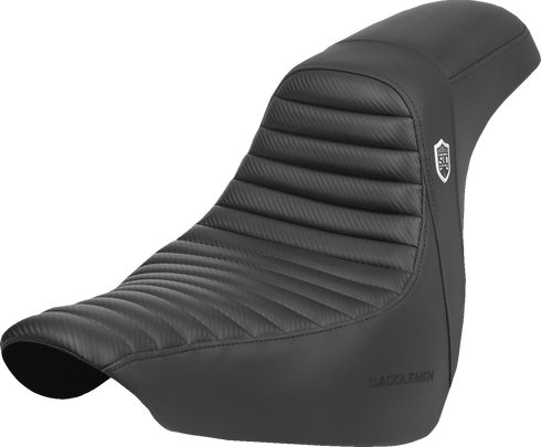 SADDLEMEN Pro Series SDC Performance Seat - w/o Backrest - Tuck-n-Roll/Carbon Fiber - Gripper - FL/FX '18-'24 SC81829T