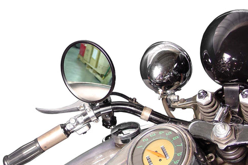 V-Twin Spring Fork Black 5 inch Mirror - 49-0273