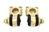 V-Twin Polished Brass Flanders Riser Tops - 49-0489