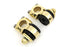 V-Twin Polished Brass Flanders Riser Tops - 49-0489