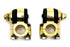 V-Twin Polished Brass Flanders Riser Tops - 49-0489