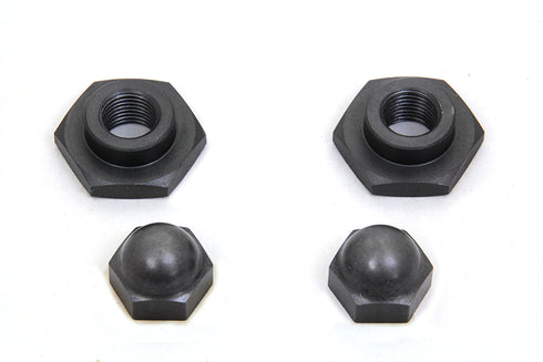 V-Twin Spring Fork Rod Top Nut Set Parkerized - 49-0516