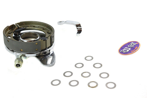 V-Twin 45 inch Chrome Rear Brake Backing Plate Assembly - 49-0520