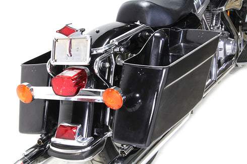 V-Twin Black Saddlebag Bottom Set - 49-0535