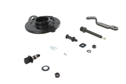 V-Twin 45 inch WL Rear Brake Backing Plate Kit Black - 49-0638
