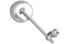 V-Twin Replica Round Mirror Chrome - 49-0660