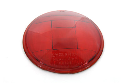 V-Twin Replica Headlamp Glass Lens Red - 49-0672