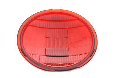 V-Twin Replica Headlamp Glass Lens Red - 49-0672
