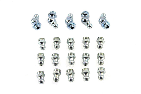 V-Twin Alemite Grease Fitting Set White Zinc - 49-0687