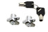 V-Twin Chrome Saddlebag Lock and Key Kit - 49-0729