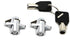 V-Twin Chrome Saddlebag Lock and Key Kit - 49-0729
