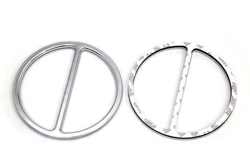 American Dresser Chrome Cross Bar Front Speaker Grill Set - 49-0736