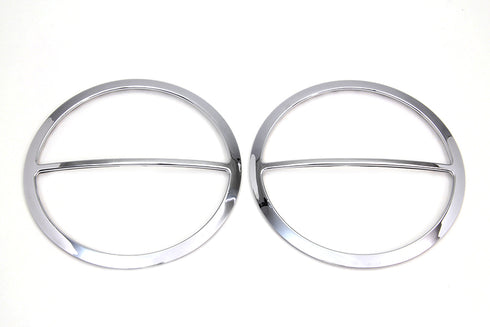 American Dresser Chrome Cross Bar Front Speaker Grill Set - 49-0737