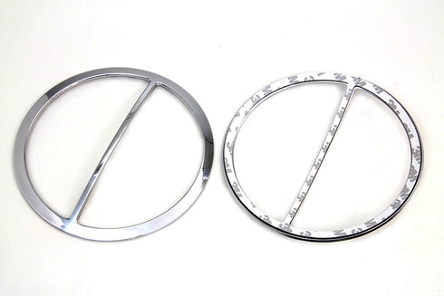 American Dresser Chrome Cross Bar Front Speaker Grill Set - 49-0737