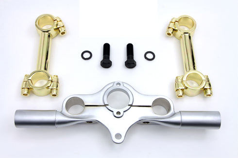 V-Twin Flanders 4 inch Spring Fork Riser Kit - 49-0763