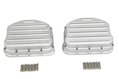 V-Twin Full Finned Panhead Rocker Box Cover Set - 49-0790
