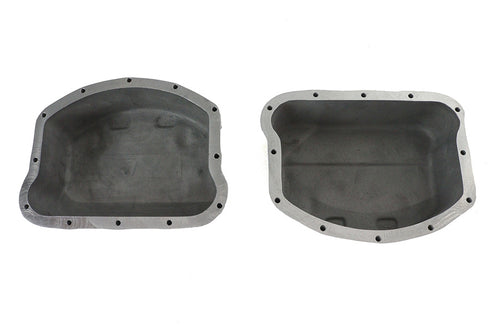 V-Twin Finned Panhead Valve Cover Set Polished - 49-0810