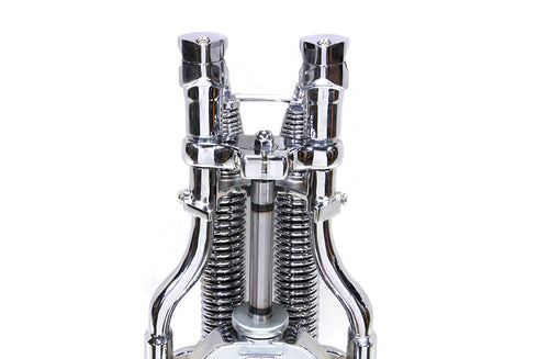 Wyatt Gatling FLSTS Complete Inline Spring Fork Assembly Chrome - 49-0843