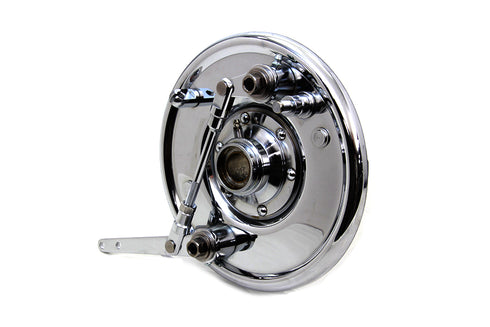 V-Twin Dual Cam Brake Backing Plate Assembly Chrome - 49-0852