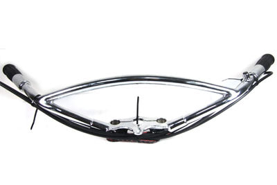 V-Twin Spring Fork Inline Handlebar Chrome - 49-0901