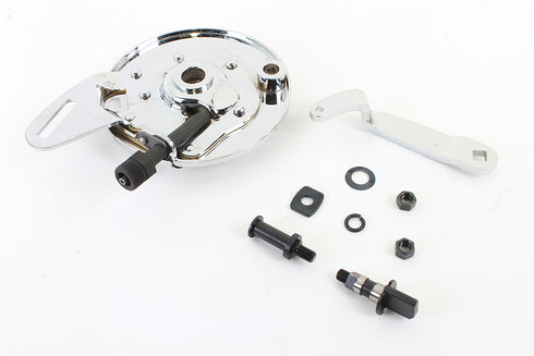 V-Twin 45 inch Rear Brake Backing Plate Kit Chrome - 49-0903