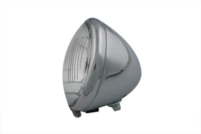 V-Twin 6-1/2 inch Spring Fork 6 Volt Headlamp Chrome - 49-0920