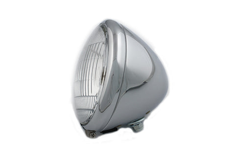 V-Twin 6-1/2 inch Spring Fork 6 Volt Headlamp Chrome - 49-0920