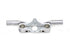 V-Twin Spring Fork Offset Top Tree with Ears Satin Nickel Finish - 49-0955