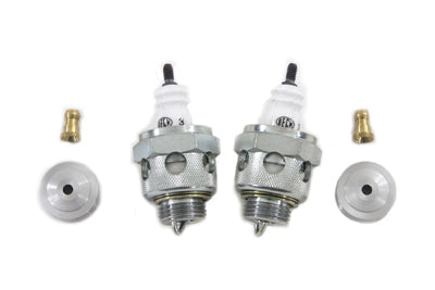 V-Twin 18mm Beck Spark Plugs with Cool Fin Set - 49-0982