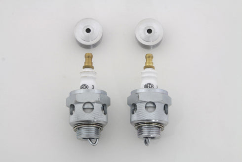 V-Twin 18mm Beck Spark Plugs with Cool Fin Set - 49-0982
