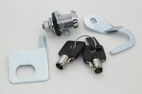 V-Twin Chrome Saddlebag Lock and Key Kit - 49-1006