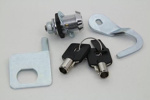 V-Twin Chrome Saddlebag Lock and Key Kit - 49-1006