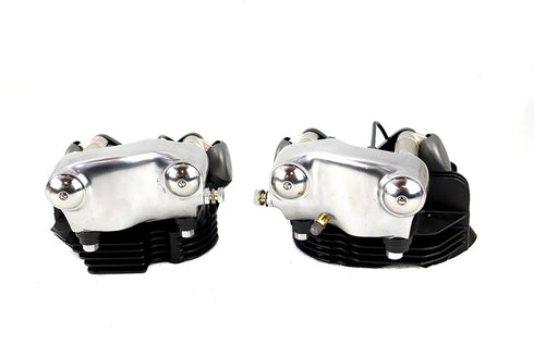 Motortechnic 1936 EL Knucklehead Cylinder Head Set Black - 49-1353