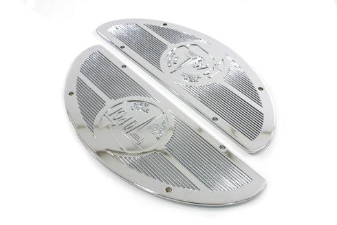 V-Twin Chrome World's Fair 1940 Footboard Mats - 49-1647