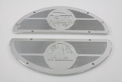 V-Twin Chrome World's Fair 1940 Footboard Mats - 49-1647