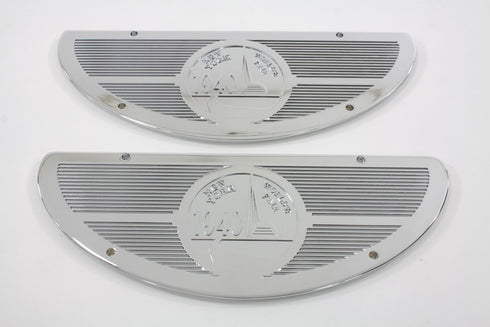 V-Twin Chrome World's Fair 1940 Footboard Mats - 49-1647