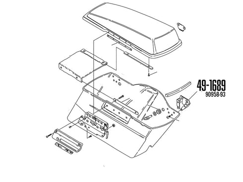 V-Twin Chrome Saddlebag Mount Bracket Set - 49-1689