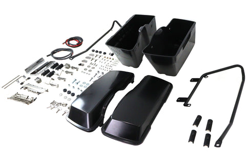 V-Twin Softail Saddlebag Kit Black - 49-1771