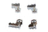 V-Twin Knucklehead Rocker Tin Set Chrome - 49-1796