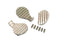 V-Twin Finned Pedal Pad 3 Piece Set - 49-1923