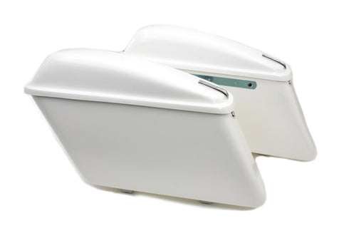 V-Twin Replica White Saddlebag Set - 49-2050